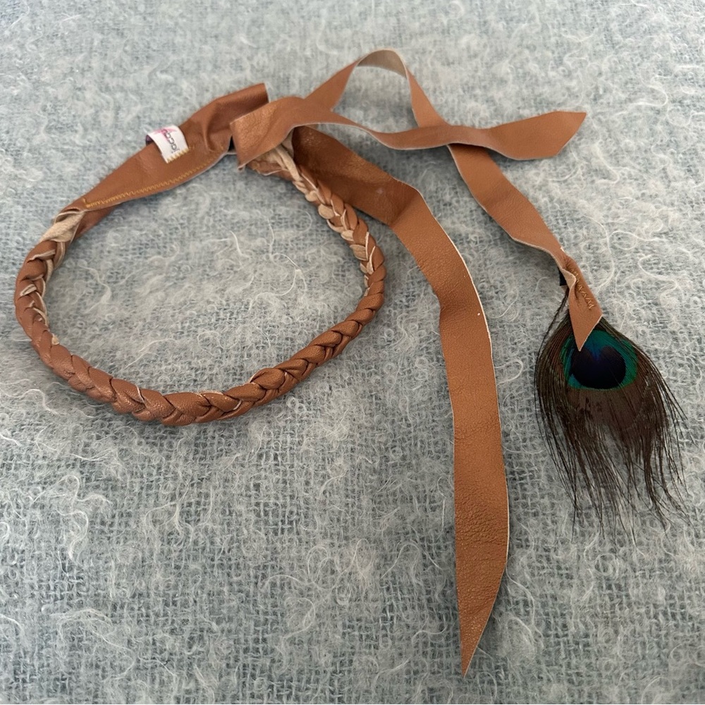 Braided Metallic Leather Headband / Headpiece / Crown by Jacqui Chazen